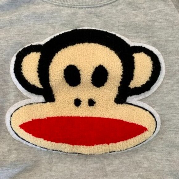 Paul Frank Sweatshirt Juniors Medium Monkey Face Sweater Spellout Gray - Picture 2 of 6